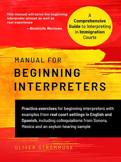 Title details for Manual for Beginning Interpreters by Oliver Strömmuse - Available